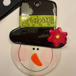 Stephanie -- Personalized Ceramic Christmas Ornament